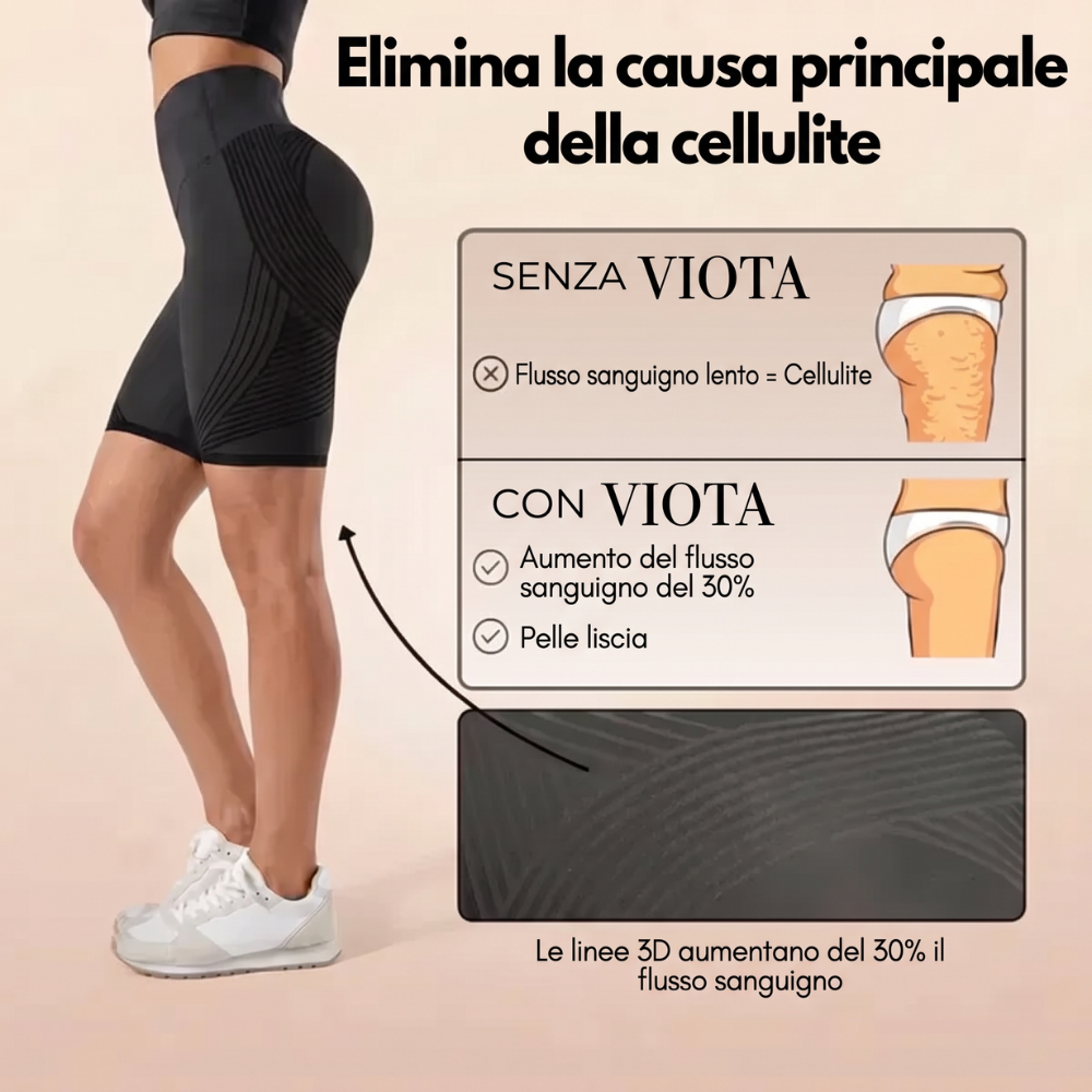 Leggings Corti 3D Anticellulite